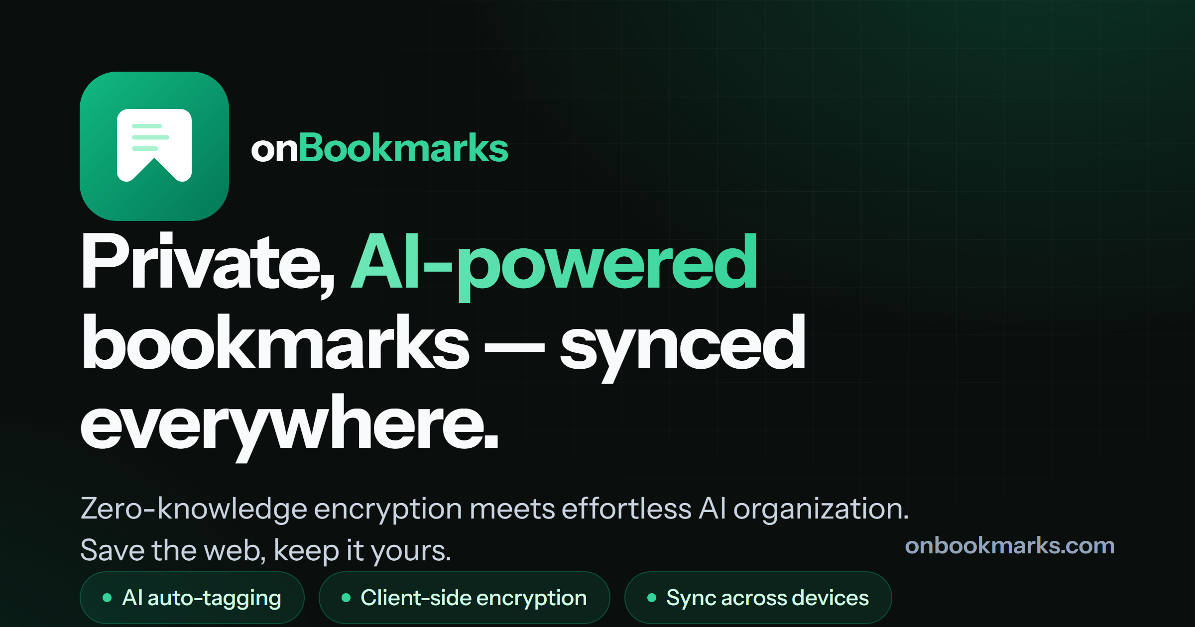 onbookmarks screenshot 1